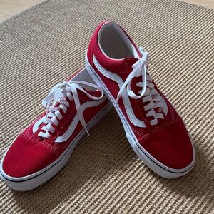 Vans red sneakers